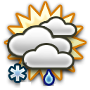 Mostly cloudy Moderate snow 